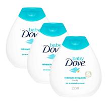 Loção Dove Baby Hidratação Enriquecida com 200ml Kit com três unidades