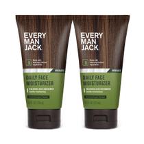 Loção facial Every Man Jack Daily Hydrating 75ml para homens, pacote com 2