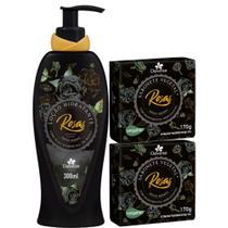 Loção Hidratante Corporal +2 Sabonete Rosas Negras Davene