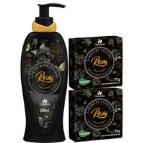 Loção Hidratante Corporal +2 Sabonete Rosas Negras Davene