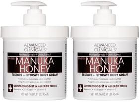 Loção hidratante e de manteiga corporal Advanced Clinicals Manuka Honey