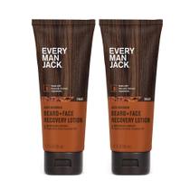 Loção hidratante Every Man Jack Beard + Face 100mL, pacote com 2