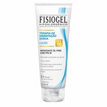 Loção Hidratante Facial 50 FPS Fisiogel Hipoalergênico Oil Free Toque Seco - Resistente a Água