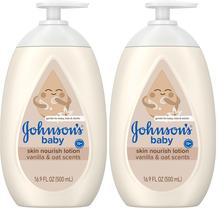 Loção Hidratante Johnson's Baby Skin Nourish Baunilha e Aveia 2x500 ml Loção Hidratante Johnson's Baby Skin Nourish Baunilha e Aveia 2x500 ml