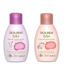 Loção hidratante lavanda 200 ml mais sabonete liquido lavanda 200 ml Skalinha bebê - skala