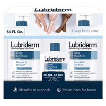 Loção hidratante para a pele Lubriderm Daily Moisture Lotion, sem fragrância, pacote com 3 Loção hidratante para a pele Lubriderm Daily Moisture Lotion, sem fragrância, pacote com 3