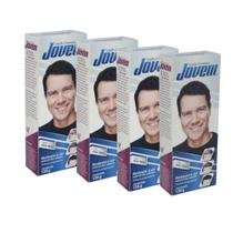 Loção Jovem Cremosa Escurecedora Cabelo Unisex Kit Com 4Un.