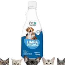 Loção Limpa Orelha PetClean Cães Gato Cachorro Pet 500ml