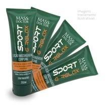 Loção Massageadora Corporal Sport e Relax 250ml Mass Doctor 4 unidades