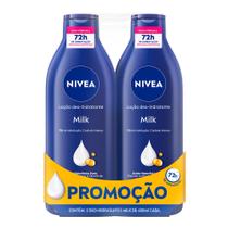 Loção Nivea Milk para Pele Seca a Extrasseca com 2 Unidades de 400ml cada