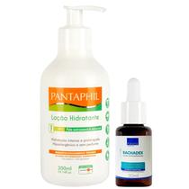 Loção Pantaphil Hidratante Sem Perfume + Rachadex Loção para Tratamento de Pés Rachados e Ressecados Loção Pantaphil Hidratante Sem Perfume + Rachadex Loção para Tratamento de Pés Rachados e Ressecados