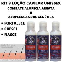 Loção Para Alopecia Androgenética Kit 3 Unidades