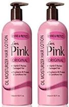Loção para cabelo Luster's Pink Oil Hidratante 960mL, pacote com 2