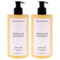 Loção para mãos BeautySpace Vanilla Coconut 350 ml, pacote com 2 Loção para mãos BeautySpace Vanilla Coconut 350 ml, pacote com 2