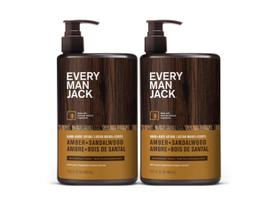 Loção para mãos e corpo Every Man Jack Mens Amber + Sandalwood