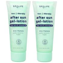 Loção pós-sol SpaLife para alívio de queimaduras solares com pacote com 2 unidades de aloe