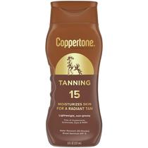 Loção Protetor Solar Coppertone Tanning SPF 15 - 240ml - Resistente à Água