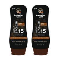 Loção Protetora Solar Australian Gold SPF 15 com bronzeador 240mL x2