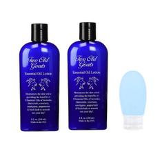 Loção Two Old Goats 240 ml (pacote com 2) com frasco de viagem exclusivo