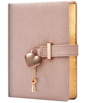 Lock Diary CAGIE para meninas com 2 chaves de 8 a 12 anos em forma de coração