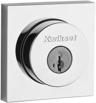 Lock Kwikset Halifax Square Rose Deadbolt cromado polido
