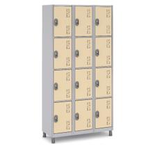 Locker de Aço 12 Portas Guarda-Volumes para Escritório e Empresas