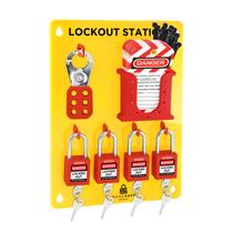 Lockout Tagout Station TRADESAFE com dispositivos LOTO e 4 fechaduras Lockout Tagout Station TRADESAFE com dispositivos LOTO e 4 fechaduras