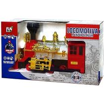 Locomotiva Infantil Grande Trem Bate e Volta e Solta Fumaça