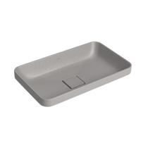 Loes Cuba Sobrepor Retangular Cinza Antracite Deca 50cm Loes Cuba Sobrepor Retangular Cinza Antracite Deca 50cm