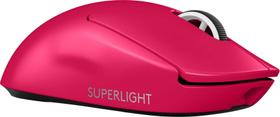 Logitech - G PRO X SUPERLIGHT 2 LIGHTSPEED Mouse óptico sem fio leve para jogos com sensor HERO 32K DPI - Magenta-910-006795 Logitech - G PRO X SUPERLIGHT 2 LIGHTSPEED Mouse óptico sem fio leve para jogos com sensor HERO 32K DPI - Magenta-910-006795