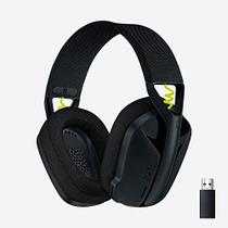 Logitech G435 LIGHTSPEED e Fone de ouvido sem fio Bluetooth - Fones de ouvido over-ear leves, microfones embutidos, bateria de 18h, compatível com Dolby Atmos, PC, PS4, PS5, Nintendo Switch, Mobile - Preto