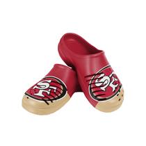 Logotipo grande do Clog FOCO San Francisco 49ers NFL Colorblock para homens Logotipo grande do Clog FOCO San Francisco 49ers NFL Colorblock para homens