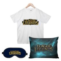 Lol League Of Legends Camisa, Almofada e Máscara de dormir - Caniks BR