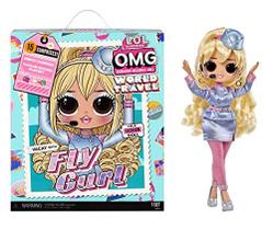 LOL Surpresa OMG World Travel Fly girl Fashion Doll com 15 surpresas incluindo roupa de moda, acessórios de viagem e playset reutilizável Ótimo presente para meninas de 4 anos+