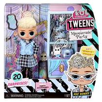 LOL Surpresa Tweens Masquerade Party Max Wonder Fashion Doll com 20 surpresas, incluindo acessórios de festa e roupas rebeldes azuis, brinquedo de férias, grande presente para crianças meninas meninos idades 4 5 6 + anos