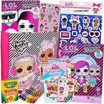 LOL Surprise Activity Toy Set for Girls by ColorBoxCrate 7 Pack inclui 3 livros de colorir bonecas surpresa lol, lol bonecas surpresa brinquedos, 70 adesivos lol bonecas, play pack, crayons e muito mais, idades de 3 a 10 anos