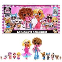 LOL Surprise OMG Movie Magic Studios com mais de 70 surpresas, 12 bonecas incluindo 2 bonecas de moda, 4 palcos de estúdio de cinema, tela verde & acessórios- Brinquedo de presente para meninas idades 4 5 6 7 anos