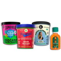 Lola Cronograma Masc Xapadinha + Danos Vorazes + Rapunzel + Pinga! Óleo Cenoura e Oliva 50ml