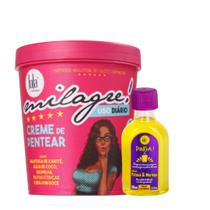 Lola Milagre Creme para Pentear 450ml + Pinga! Óleo Pataúa e Moringa 50ml