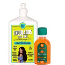 Lola Ondulados Creme Texturizador 500ml + Pinga! Óleo Cenoura e Oliva 50ml