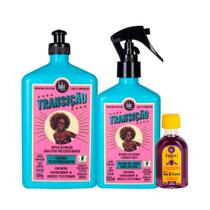 Lola Transição Creme Texturizador 500ml + Spray Day After 250ml + Pinga! Óleo Açaí e Pracaxi 50ml