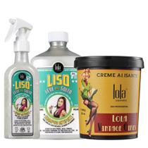 Lola Vintage Girls Alisante 850g + Liso Leve Solto Sh 250ml + Spray 200ml - Lola Cosméticos