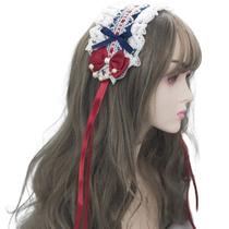 Lolita Girls Doces Acessórios de Cabelo Kawaii Cosplay Lace Bow Hairpins Punho de Pulso - 4