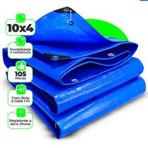 Lona 10x4 Grande Para Garagem Toldo Plástica Resistente Grossa 105 Micras Piscina Cobertura Multiuso