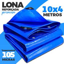 Lona 10x4 Grande Para Garagem Toldo Plástica Resistente Grossa 105 Micras Piscina Cobertura - Starfer Lona 10x4 Grande Para Garagem Toldo Plástica Resistente Grossa 105 Micras Piscina Cobertura - Starfer