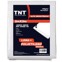 Lona 2x2 Branca Forte Reforçada 150 Micras TNT para Piscina, Toldo, Cobertura