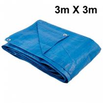 Lona 3x3 Azul Impermeável Carreteiro Piscina 200 Micras Grossa Reforçada - AJAX
