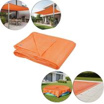 Lona 3X3 Metros Piscina Cobertura Reforçada Laranja Encerado 100 Micras Toldo