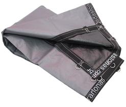 Lona 500 micra resistente cinza preta 8x4 + argolas loneiro