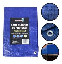 Lona 5x3 Azul 300 Micras Multiuso Impermeável Piscina Lona 5x3 Azul 300 Micras Multiuso Impermeável Piscina